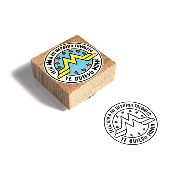 SELLO MANUAL CUADRADO 50X50MM FIESTA 6 DIA MADRE DESIGN AND STAMP