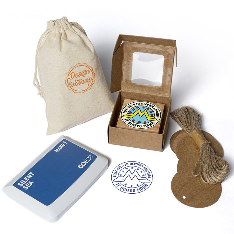 SELLO MANUAL CUADRADO 50X50MM FIESTA 6 SFI DS 0406 DIA MADRE DESIGN AND STAMP