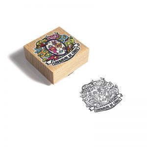 SELLO MANUAL CUADRADO 50X50MM FIESTA 8 CARNAVAL DESIGN AND STAMP