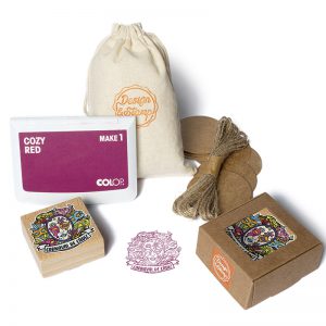 SELLO MANUAL CUADRADO 50X50MM FIESTA 8 SFI DS 0408 CARNAVAL DESIGN AND STAMP