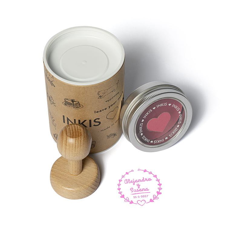 SELLO MANUAL REDONDO 45MM BODA SBO DS 0202 CORAZON DESIGN AND STAMP