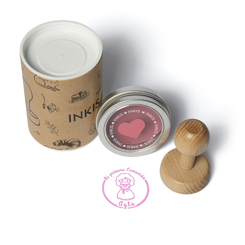 SELLO MANUAL REDONDO 45MM COMUNION SCO DS 0207 NINA RIZADA DESIGN AND STAMP