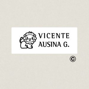 SELLO PARA ROPA RECTANGULAR 38X14MM 1 LEON DESIGN AND STAMP