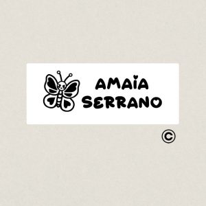 SELLO PARA ROPA RECTANGULAR 38X14MM 11 MARIPOSA DESIGN AND STAMP