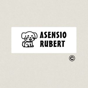 SELLO PARA ROPA RECTANGULAR 38X14MM 6 PERRO DESIGN AND STAMP