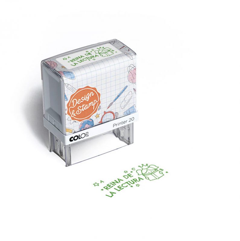 SELLO PROFESORES PRINTER 20 ES E REINA DE LA LECTURA DESIGN AND STAMP