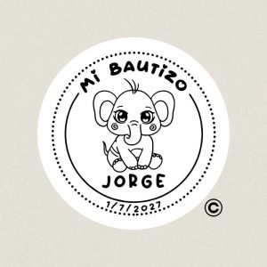 SELLO REDONDO BAUTIZO 9 ELEFANTE DESIGN AND STAMP SELLO REDONDO BAUTIZO 9 ELEFANTE DESIGN AND STAMP
