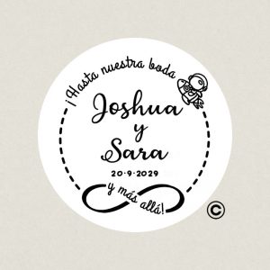 SELLO REDONDO BODA 5 ESPACIAL DESIGN AND STAMP