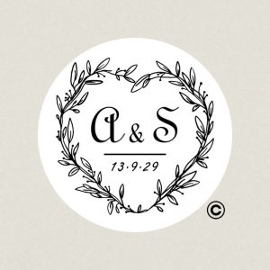 SELLO REDONDO BODA 6 ARBUSTO DESIGN AND STAMP