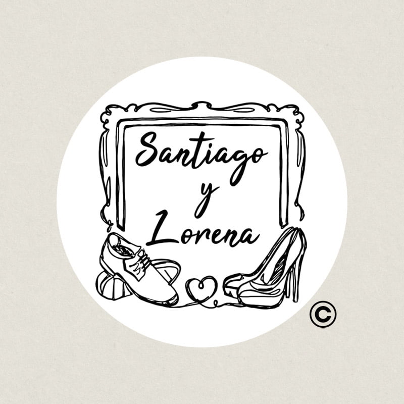 SELLO REDONDO BODA 8 ZAPATOS DESIGN AND STAMP SELLO REDONDO BODA 8 ZAPATOS DESIGN AND STAMP