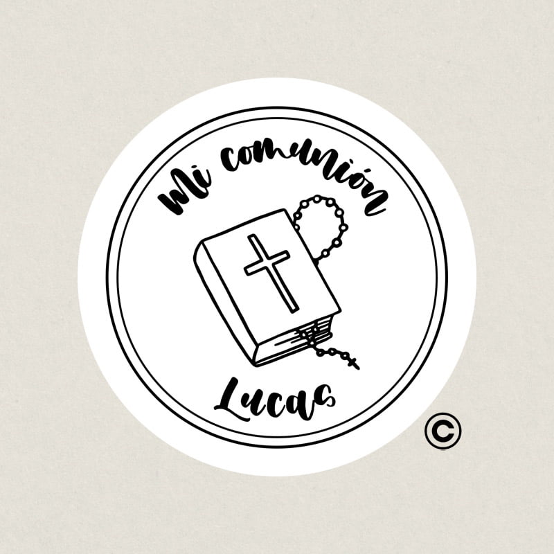 SELLO REDONDO COMUNION 3 BIBLIA DESIGN AND STAMP SELLO REDONDO COMUNION 3 BIBLIA DESIGN AND STAMP