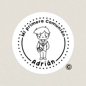 SELLO REDONDO COMUNION 5 NINYO RUBIO DESIGN AND STAMP