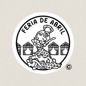 SELLO REDONDO FIESTA 1 FERIA ABRIL DESIGN AND STAMP