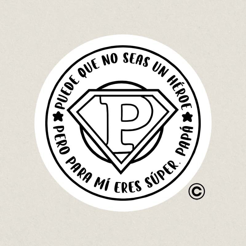 SELLO REDONDO FIESTA 2 DIA PADRE DESIGN AND STAMP