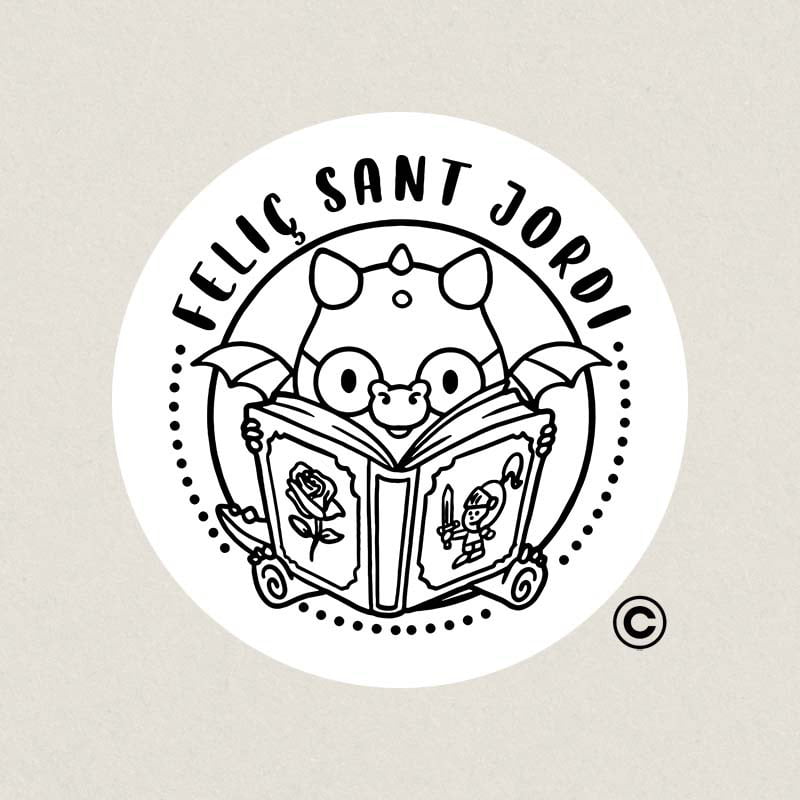 SELLO REDONDO FIESTA 3 SANT JORDI DESIGN AND STAMP