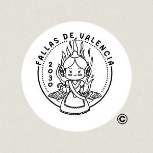 SELLO REDONDO FIESTA 4 FALLAS DESIGN AND STAMP