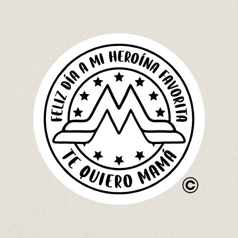 SELLO REDONDO FIESTA 6 DIA MADRE DESIGN AND STAMP