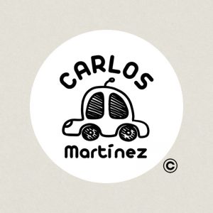 SELLO REDONDO TEXTIL 30MM 3 COCHE DESIGN AND STAMP
