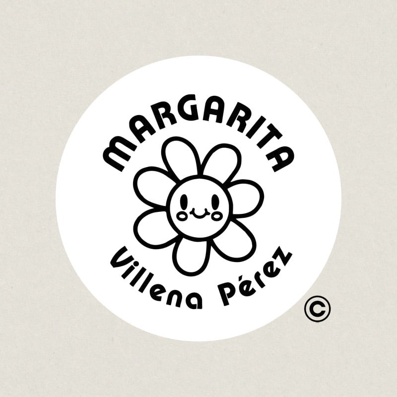 SELLO REDONDO TEXTIL 30MM 7 FLOR DESIGN AND STAMP