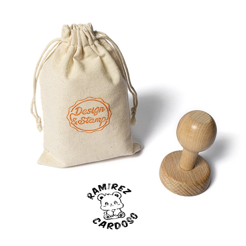 Textil Redondo 1 - Sello manual Ø30, bolsa pequeña