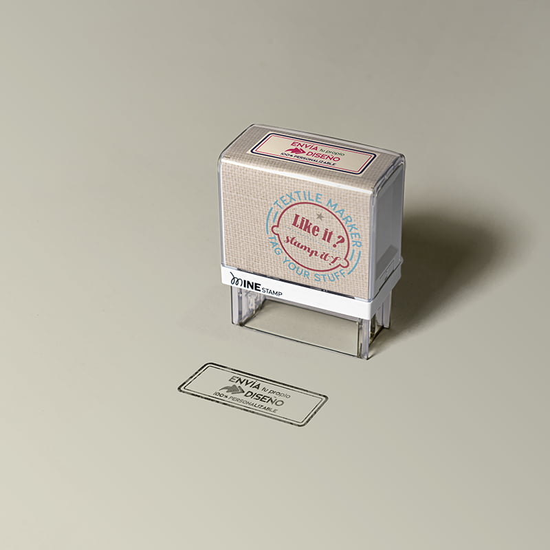 SELLO AUTOMATICO RECTANGULAR 38X14MM TEXTIL 13 PERSONALIZADO DESIGN AND STAMP SELLO AUTOMATICO RECTANGULAR 38X14MM TEXTIL 13 PERSONALIZADO DESIGN AND STAMP