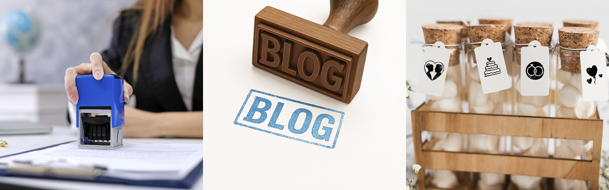 BANNER BLOG DESIGN AND STAMP