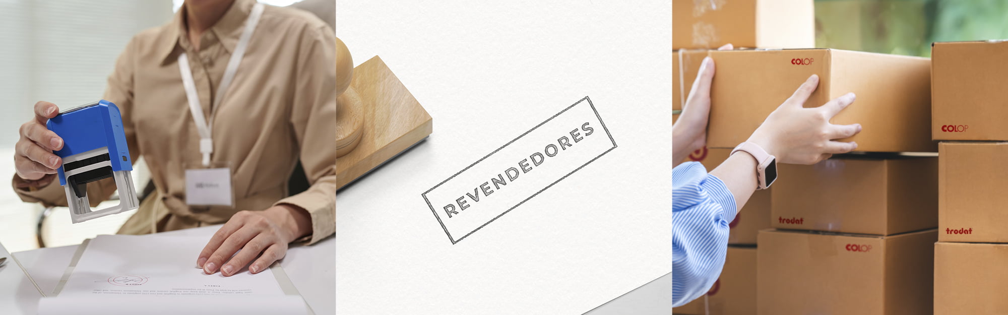 BANNER REVENDEDORES DESIGN AND STAMP