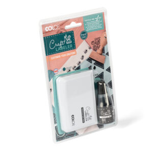 TAMPÓN 90x50 MM CON TINTA TEXTIL NEGRA CRAFT LABELER 15ML