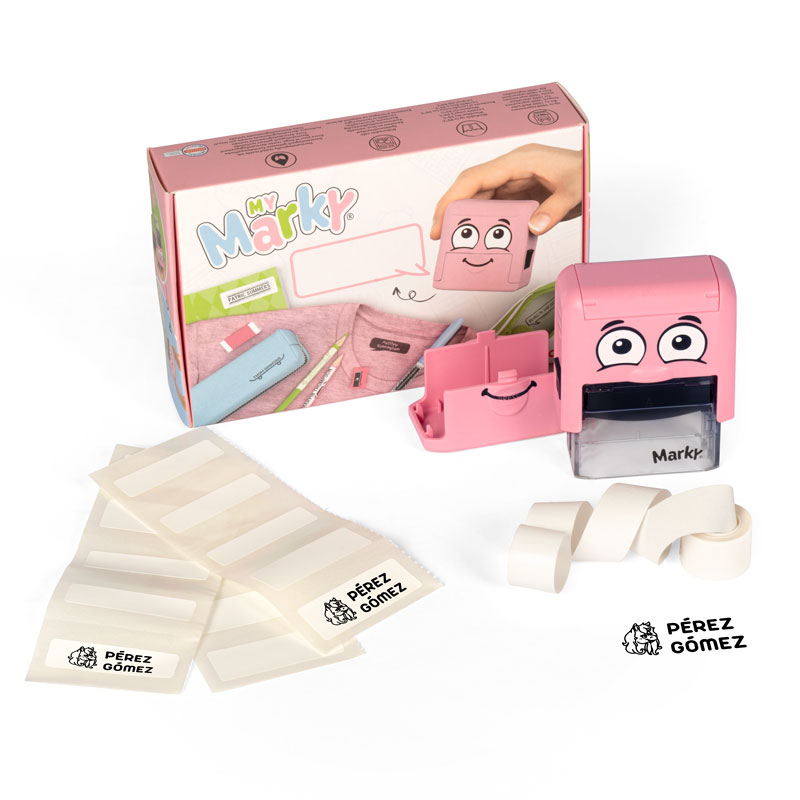 SELLO PARA MARCAR ROPA UNICORNIO ROSA MARKY